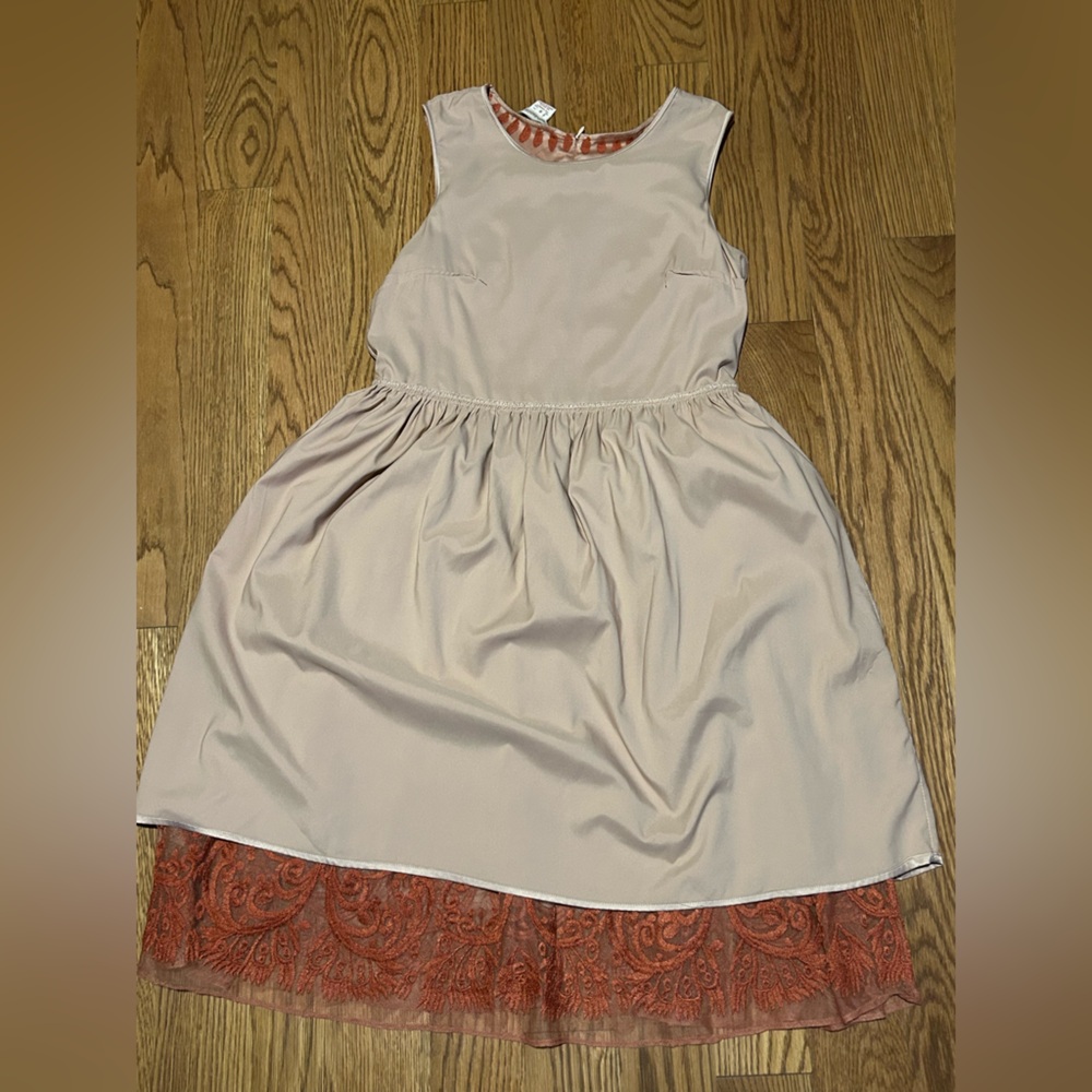 Sundance Love at First Sight Thule Embroidered Lace Overlay Sleeveless Dress - Picture 10 of 12